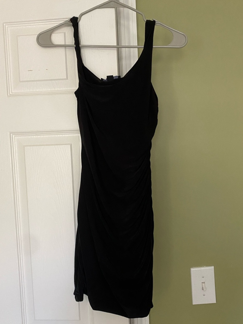 Forever 21 One-Shoulder Black Ruched Dress